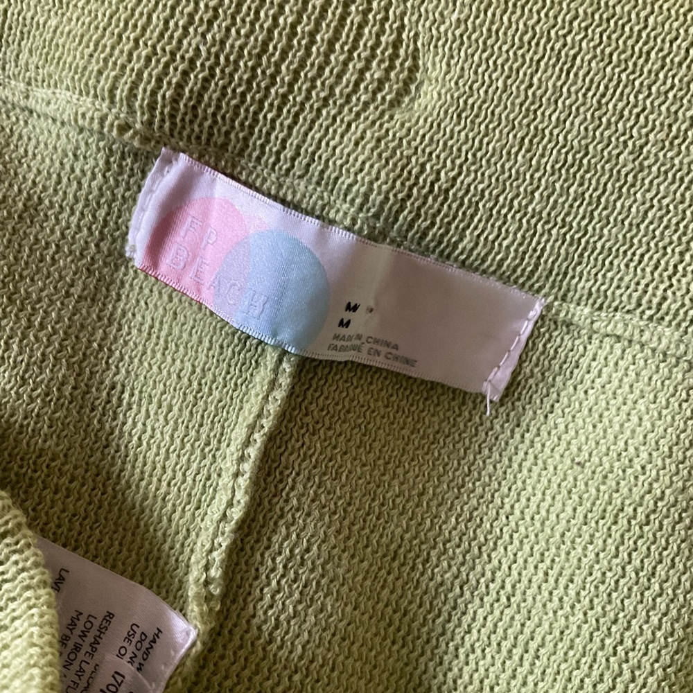 High-Waist Olive Green Wide-Leg Women's Pants - Picture 3 of 7